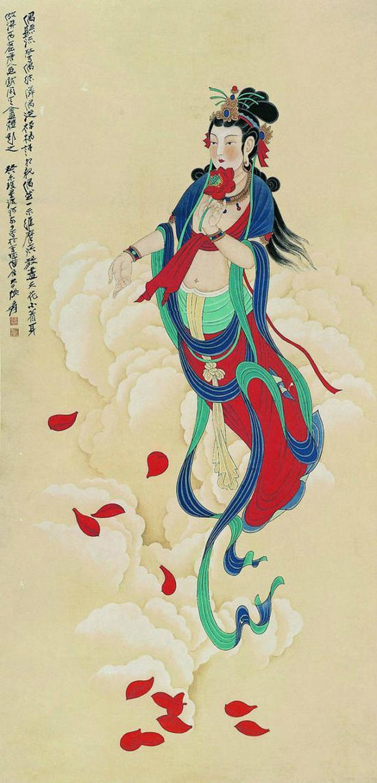 张大千 仙女散花