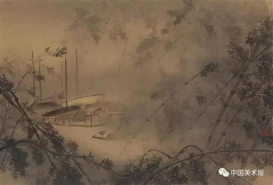潇湘夜雨 黎雄才 中国画 45×65cm 1932年 黎雄才艺术馆藏
