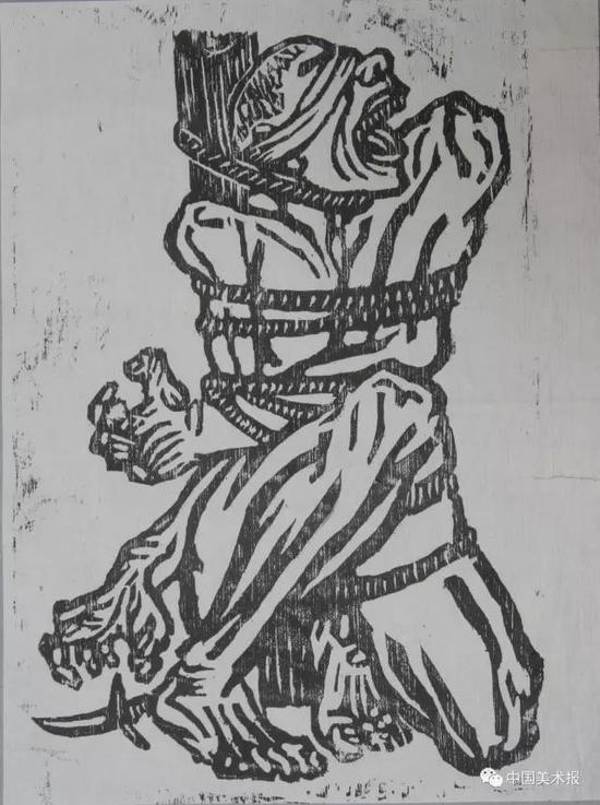 怒吼吧!中国 李桦 版画 1935年 华茂美术馆藏