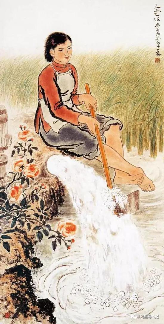 旱年不旱 方人定 中国画 164cm×83cm 1963年 中国美术馆藏