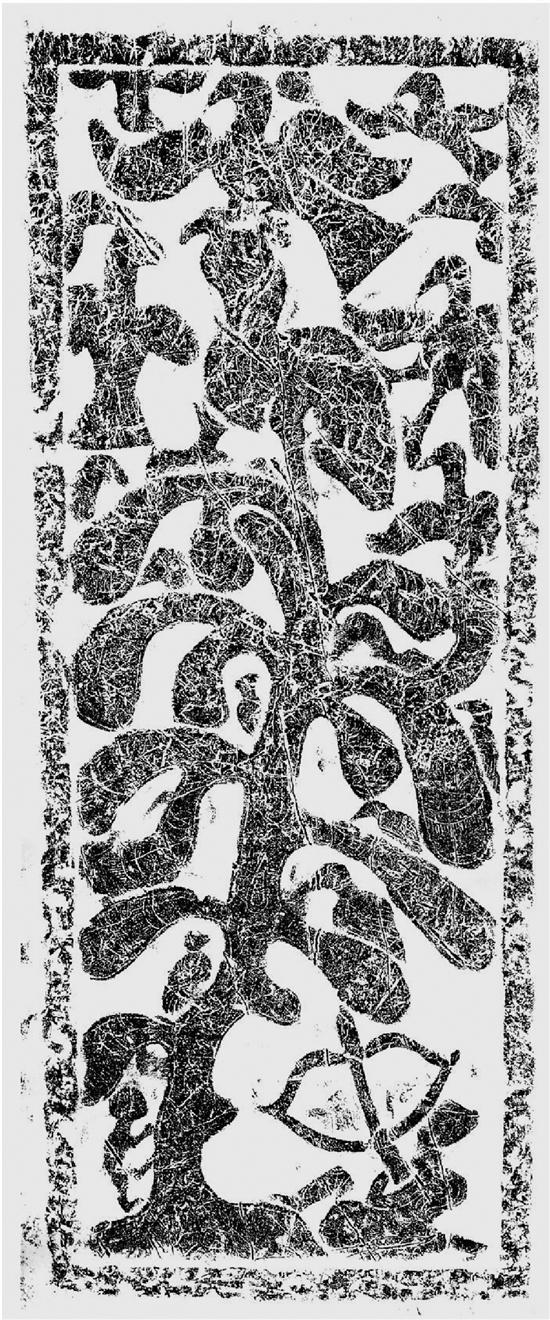 莒县沈刘庄墓前室西面中间立柱正面画像 81×29cm 莒州博物馆