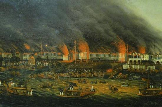 Canton, Fire of 1822,Chinese artist, c。 1822, Peabody Essex Museum
