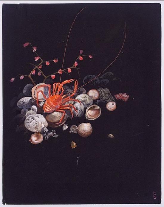 水下1400英寻的滩涂——埃尔斯·鲍斯泰尔曼。(百慕大,1931年)(画展中心提供)