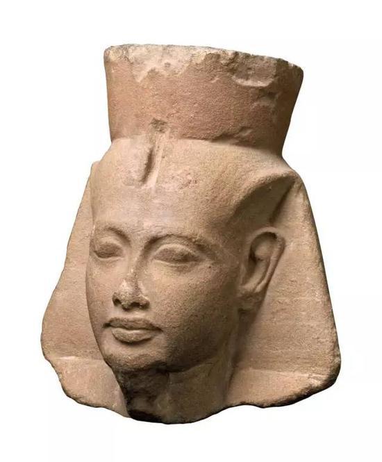 图坦卡蒙法老头部像,埃及新王国时期第18王朝,公元前1336年-1327年