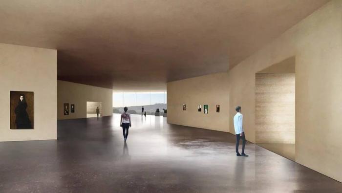 LACMA主观展厅的预期效果图。图片:courtesy of Atelier Peter Zumthor