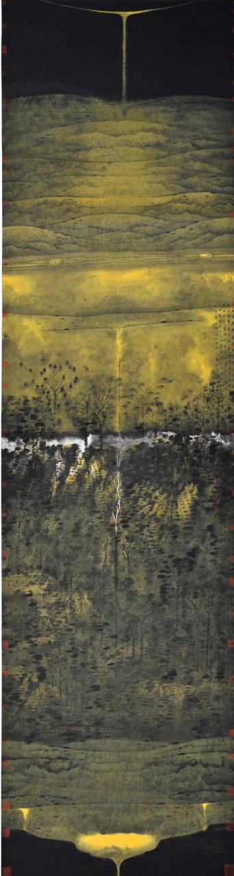 《天地大美心驰神往笔遂墨顺》 365×96cm