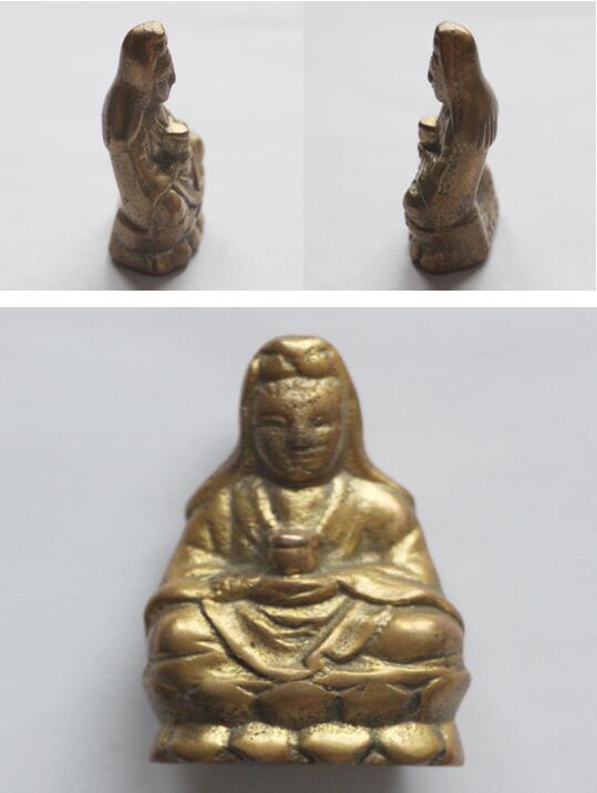清期纯金观音佛像 重110克