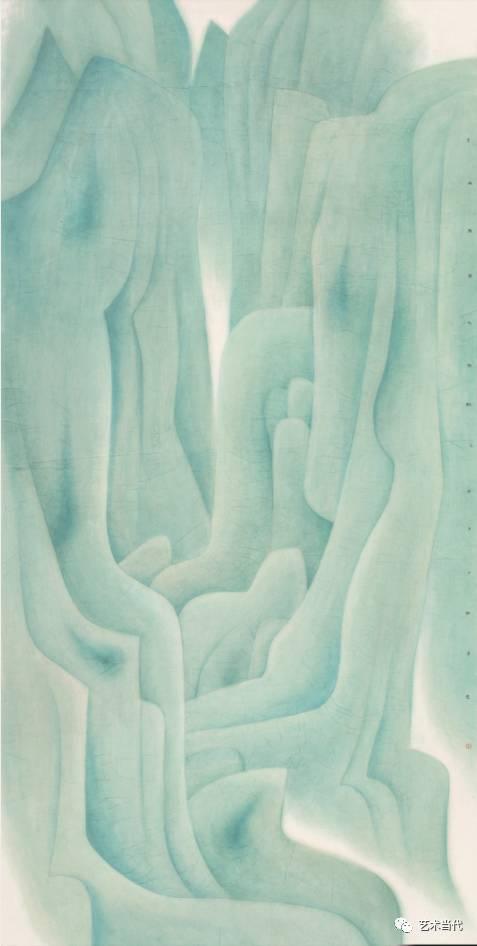 卢甫圣 月到中天 纸本设色 252X125cm 2007