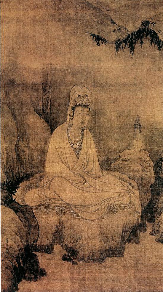 牧溪《观音图》绢本 日本京都大德寺藏
