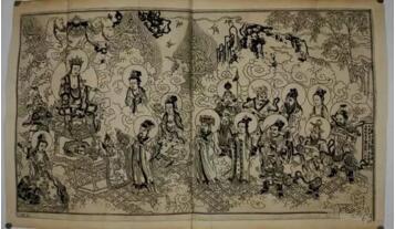 佛教版画的模本,在于Olfert Dapper, Gedenkwaeardig Bedrijf, 1670年
