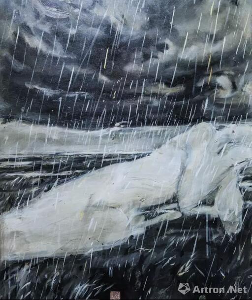顾福生,五月里的暴雨,2001,油彩/画布,81x61cm