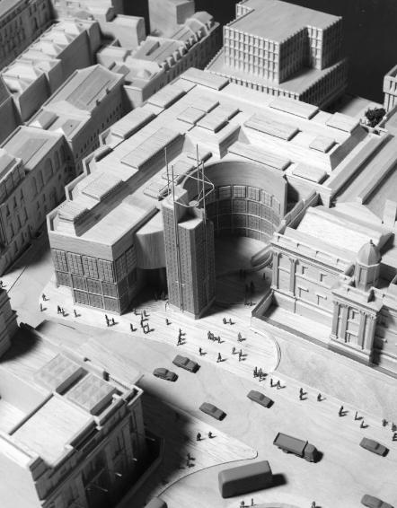 伦敦国家美术馆扩建的模型。图片:Courtesy RIBA