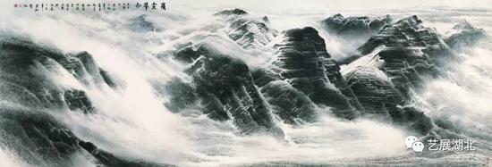 岭云带雨,215x628cm,许钦松,2007年