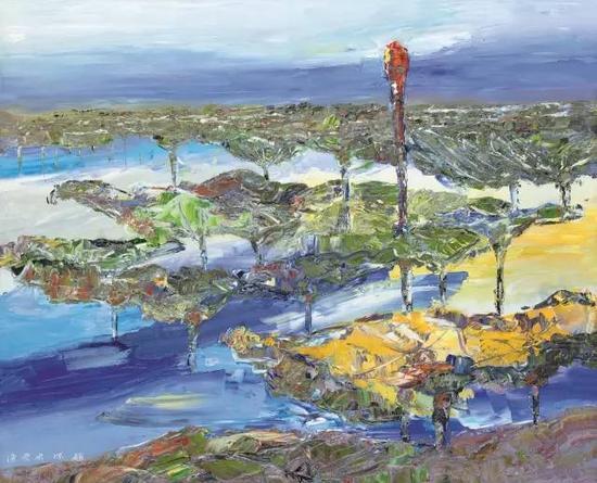 荷香销晚夏 陈燮君 陈颖 布上油画 2017 120×150cm
