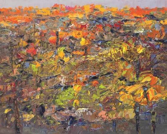 多加荷塘三分秋 陈燮君 陈颖 布上油画 2017 120×150cm