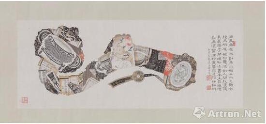 郑佐宸,《如意》,1950,纸本横幅,现藏于波士顿美术馆。图片:波士顿美术馆