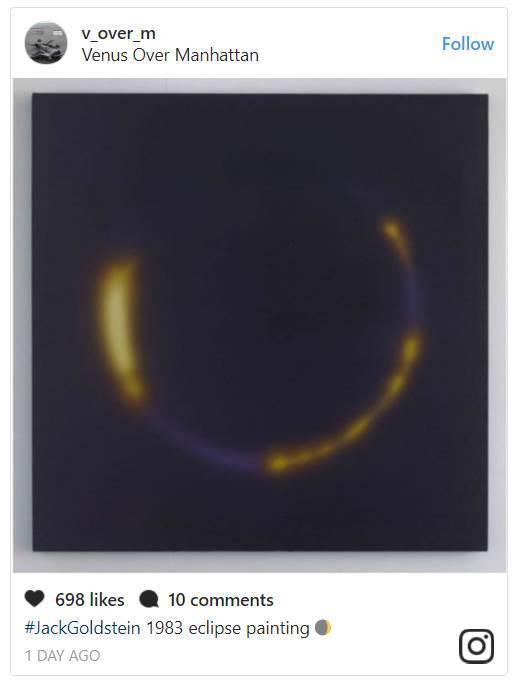 “#JackGoldstein,1983年,日食画作��”。图片:Adam Lindemann的Instagram