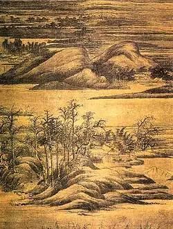 董源 《寒林重汀图》端方收藏 现藏于日本黑川古文化研究所