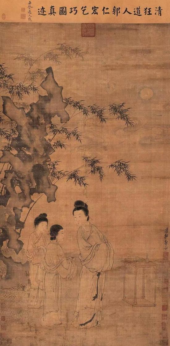 图4 郭诩(款)《乞巧图》