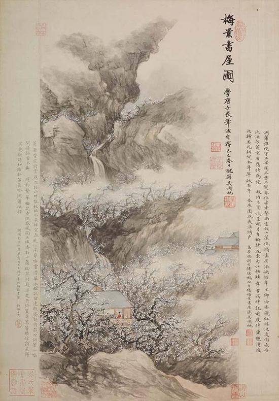 吴湖帆《梅景书屋图》己巳(1929年)。