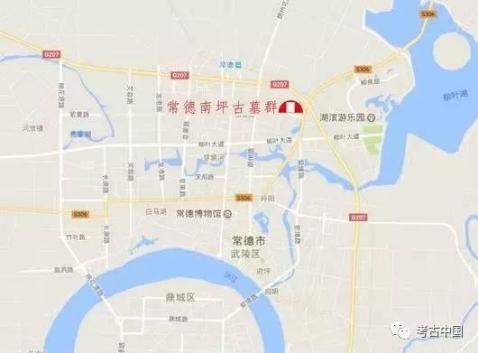▲ 常德南坪古墓群地理位置图