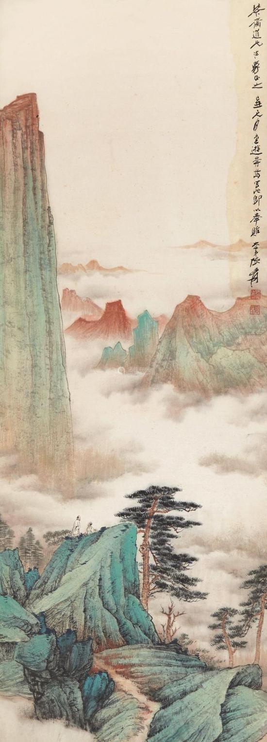 张大千《黄山云海》在北京传是国际拍卖2016春季拍卖会,以2875万元成交