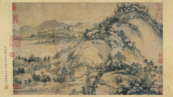 元 黄公望《富春山居图•剩山图》卷 (局部)纸本墨笔 纵31.8厘米 横51.4厘米 浙江省博物馆藏