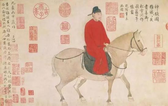 元 赵孟頫 人骑图 故宫博物院藏