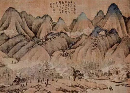 (传)元 高克恭 青山白云(局部) 台北故宫博物院藏