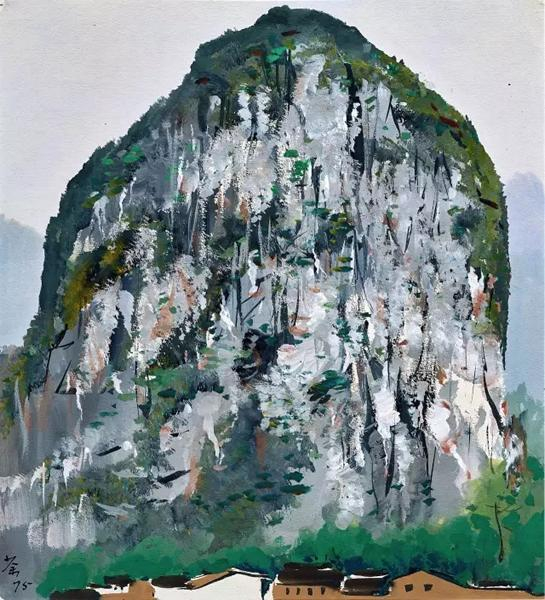 吴冠中 《桂林山石》 1975 年作 水粉纸本 39.3 x 35.5 cm。 估价:HK$ 3,000,000 - 4,600,000