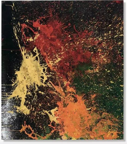 嶋本昭三 《无题》 2010 年作 压克力玻璃碎片画布 228.3 x 200.5 cm。
