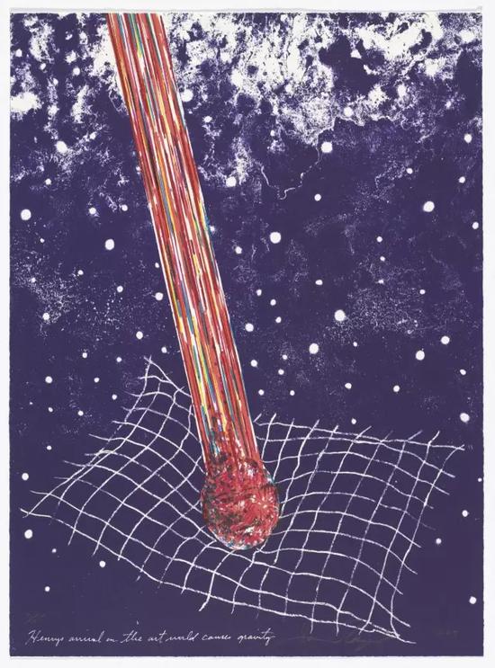 罗森奎斯特《Henry’s Arrival on the Art World Causes Gravity from The Geldzahler Portfolio》,1997年