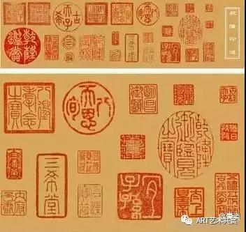 赵孟頫的多幅字画上,都有他老人家的朱印和“墨宝”。先来看这幅开启元四家画风的代表之作,赵孟頫的这幅《水村图》。