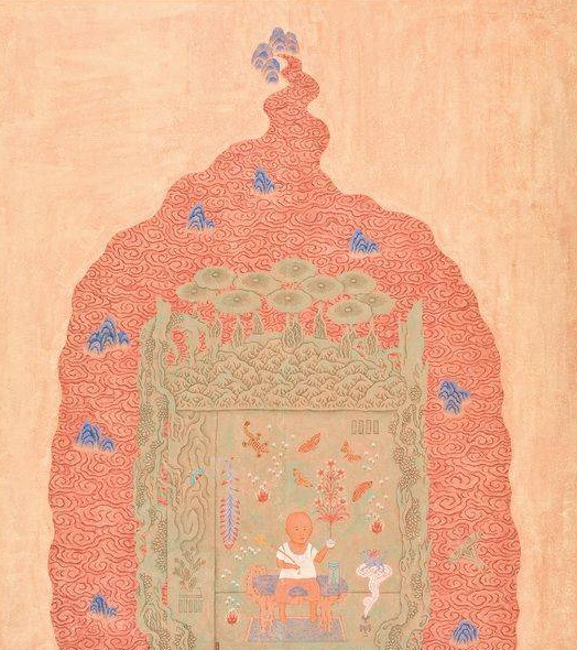 潘信华,《云深不知处》,纸本水墨设色,213x189cm,2013。图片:致谢亚洲艺术中心