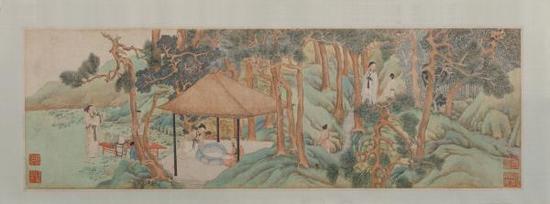 文徵明《惠山茶会图卷》(局部)《发现﹒养心殿——主题数字体验展》该展于2017年9月下旬开展,地点在端门数字馆。