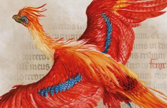 在《哈利·波特》系列丛书出现的凤凰与神奇生物。图片:Courtesy of the New-York Historical Society