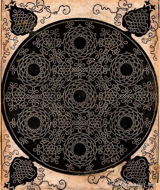 《达•芬奇的结》,李奥纳多(理念);阿尔布雷希特•丢勒(版画家),德国,28 x 22厘米,版画,1506 - 1508