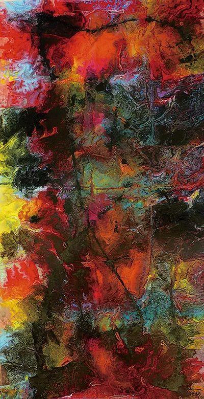 《创世纪3号作品》,180cm×97cm,纸上BZ材料,2014