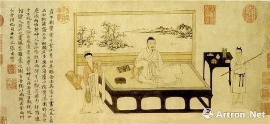 元,张雨,《题倪瓒像卷》,台北故宫博物院藏。
