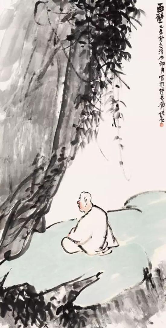 吴悦石 铁树遐龄 180×98 纸本墨笔 2015
