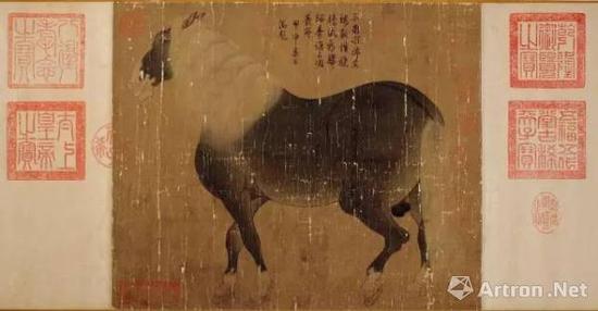 《石渠宝笈》记载为韩干(上等) 《马性图》