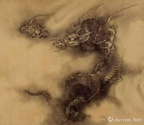 《石渠宝笈》 记载为陈容 《六龙图》(局部)