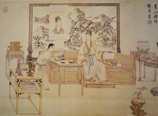 图15:《是一是二图》(故00006493)屏风局部