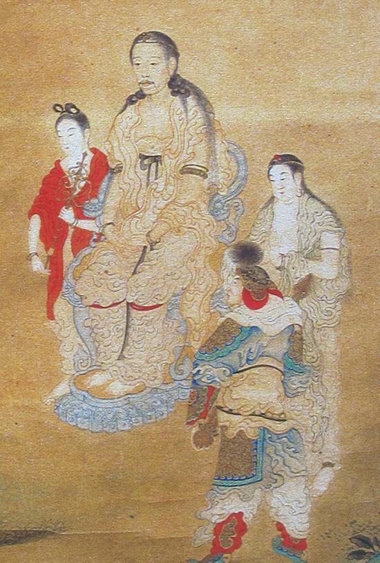 图3:《弘历扫象图》乾隆帝形象局部