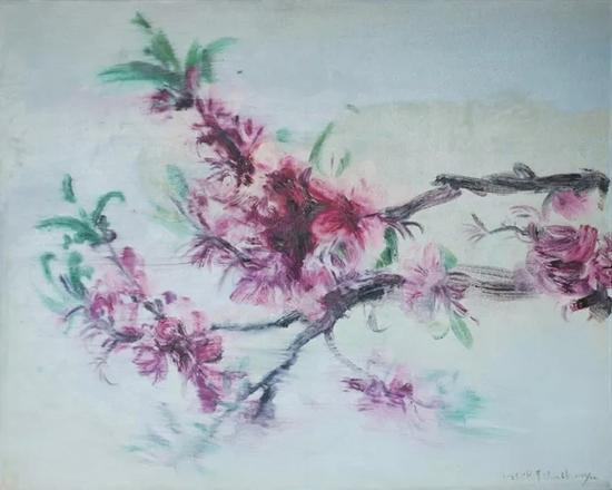 LOT 185周春芽 (b.1955)春桃布面油画 2006年120×150cmRMB:2,300,000-2,800,000