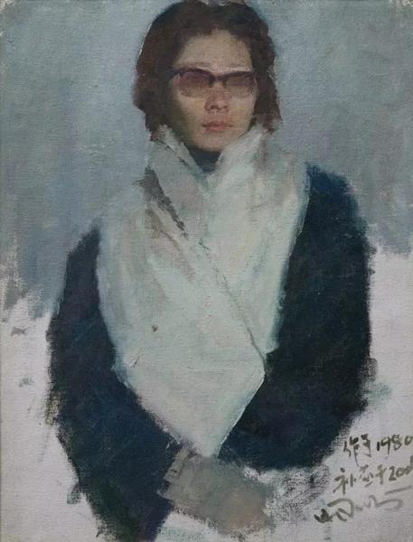 LOT 154何多苓(b.1948)龚巧明肖像布面油画 1980年48×37cmRMB:220,000-300,000