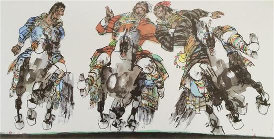 巴彦布鲁克的人们 136×68cm