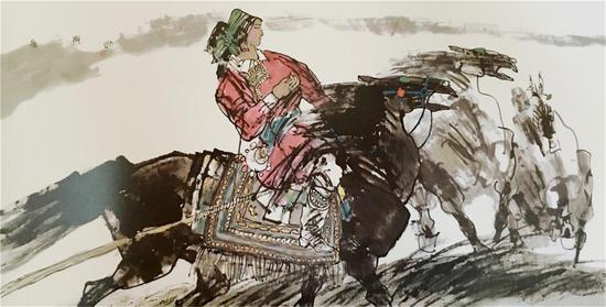 初牧图 136×68cm