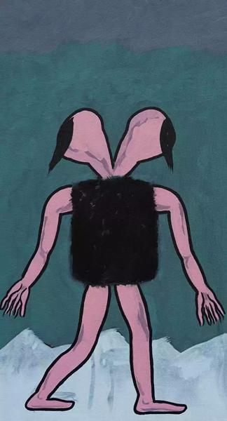 LOT 156李山(b.1942)阅读NO3亚麻布丙烯 2015年116×64cmRMB:550,000-750,000