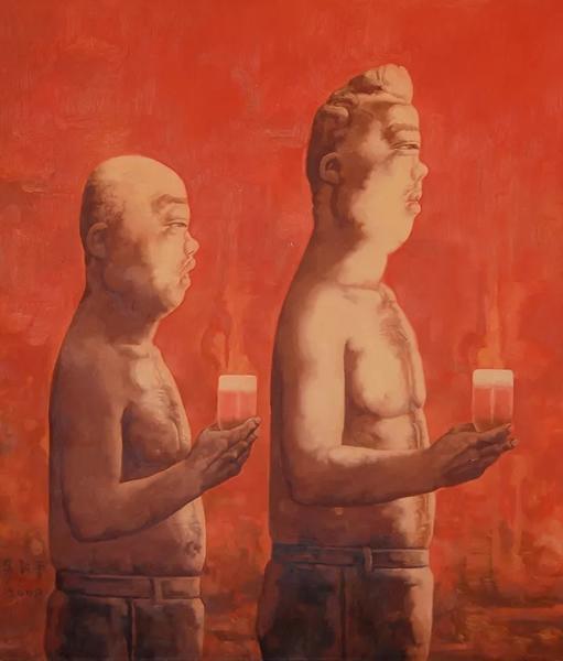 LOT 153苏新平(b.1960) 干杯之57布面油画 2008年190×160cmRMB:280,000-380,000